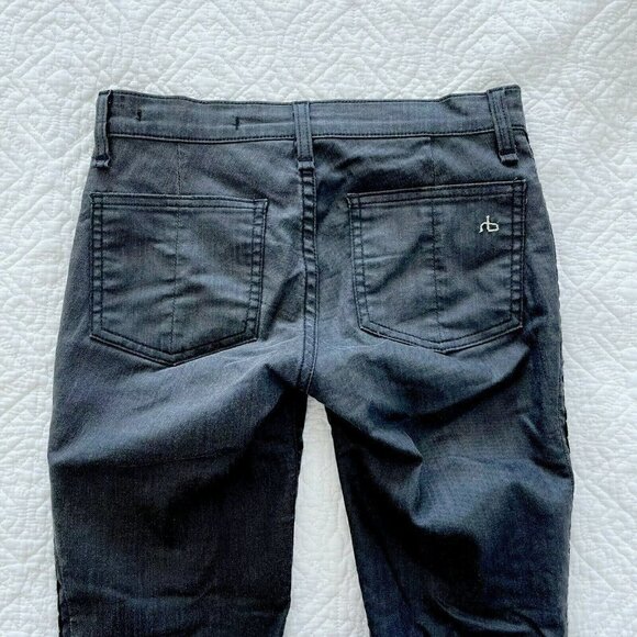 Rag And Bone Raja Shoreditch Women's Sz 25 Black Skinny Side Embroidered Jeans - Picture 8 of 9